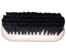 Brush for cleaning shoes, covered by bristle